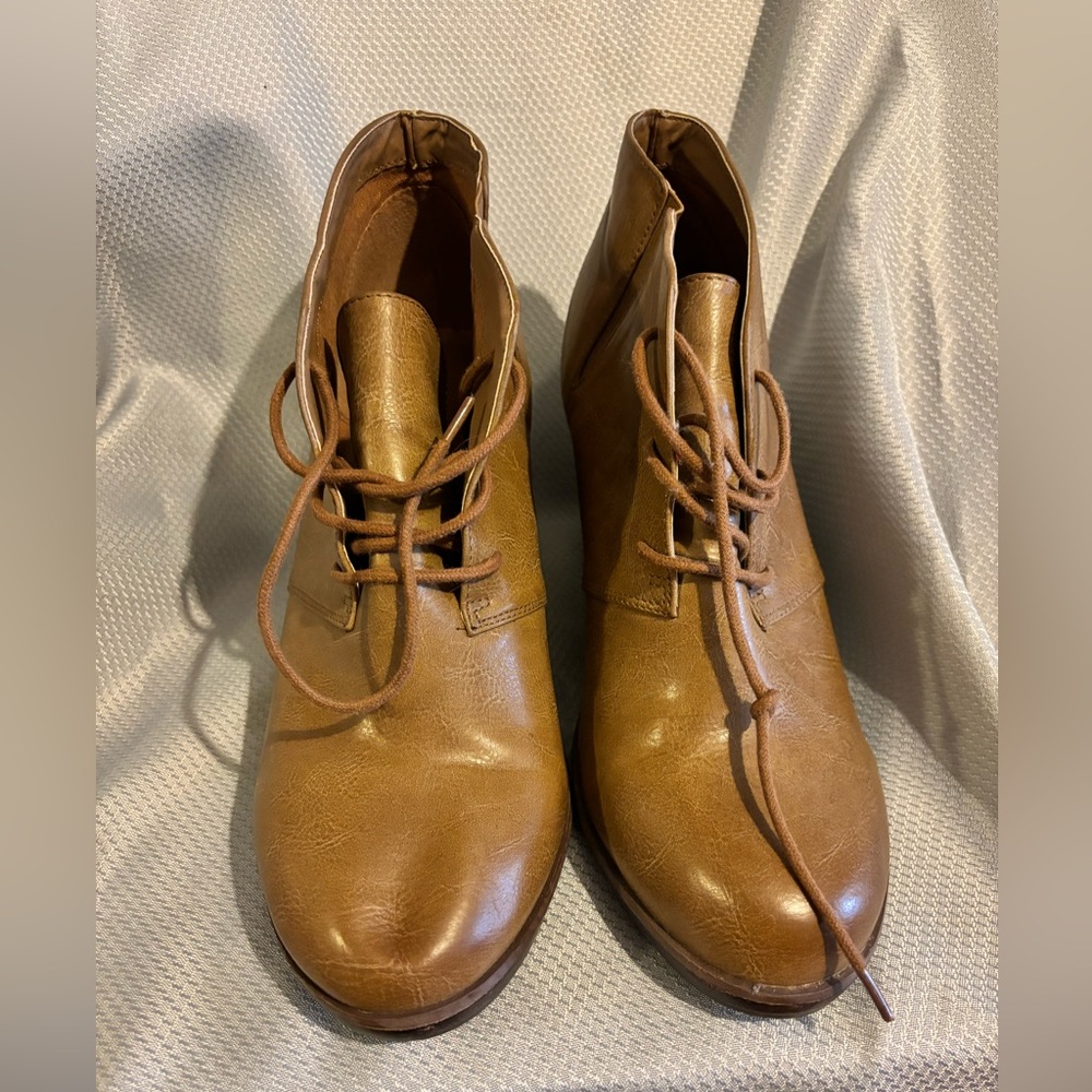COPY - Torrid Tan Wedge Booties